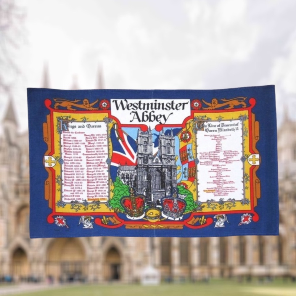 Vintage Westminster Abbey Tea Towel